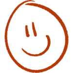 orange smile face.